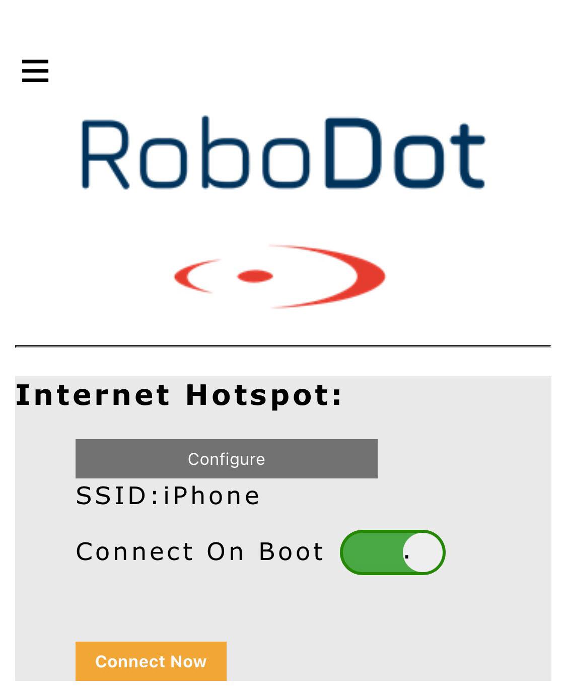 Wifi Access Point Setup in Settings Page