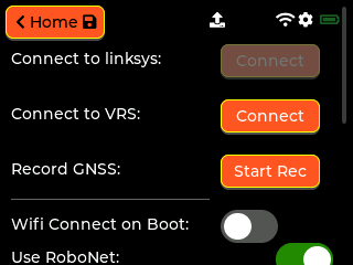 RoboDot Touch Screen - Settings